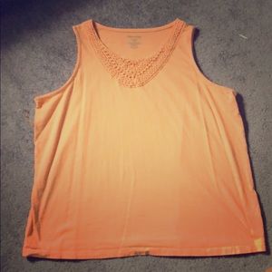 Peach sleeveless top